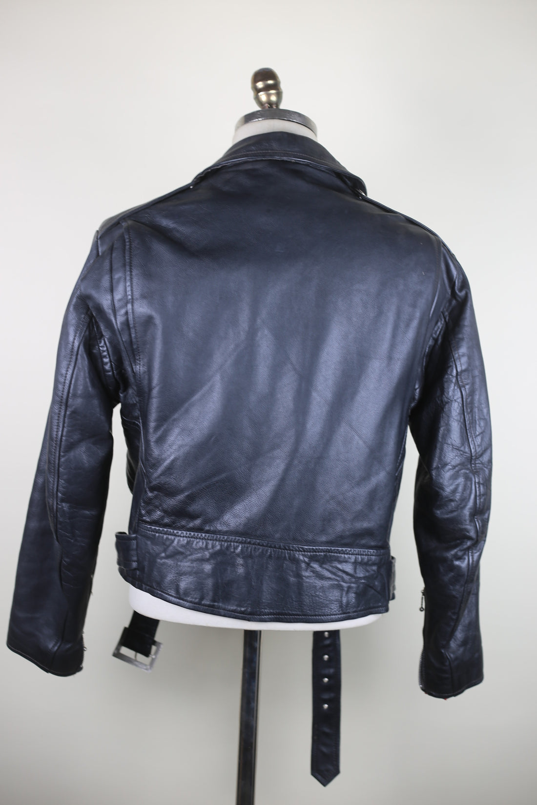 Giacca chiodo  in pelle vintage  - M -