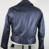 Giacca chiodo  in pelle vintage  - M -