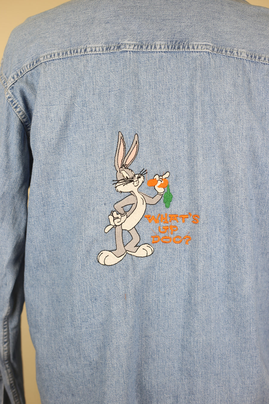 Camicia jeans con ricamo     - L  -