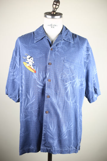 Hawaiian Shirt with Embroidery - L -