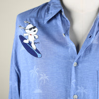 Camicia Hawaiana   con ricamo  -  XL -