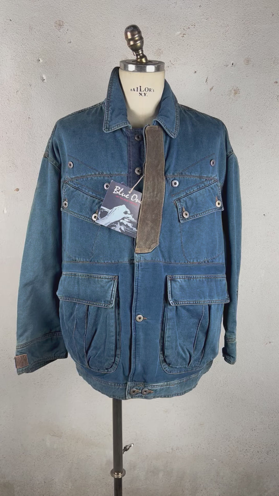 DEADSTOCK DENIM JUNGLE JACKET - L-