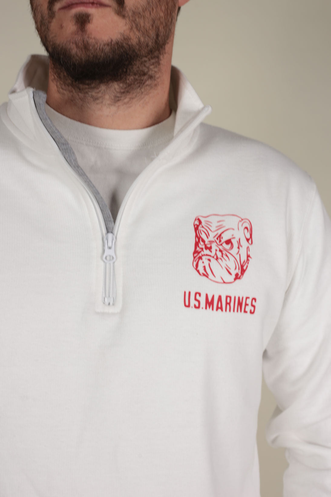 Us Marines Half zip sweatshirt -L-