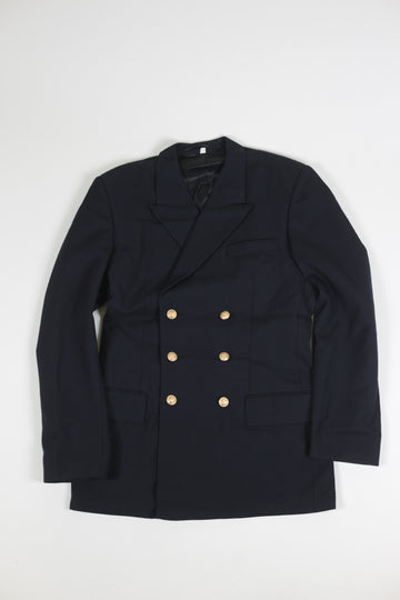 Double breasted navy jacket